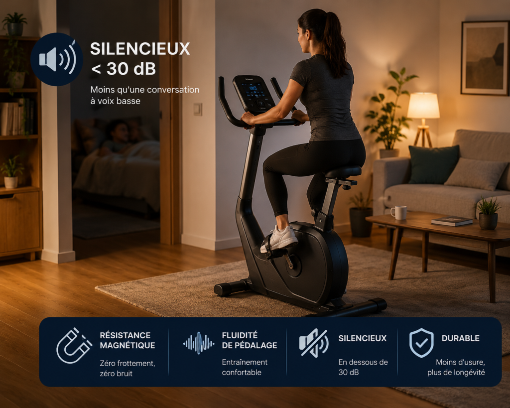 Vélo d'appartement silencieux